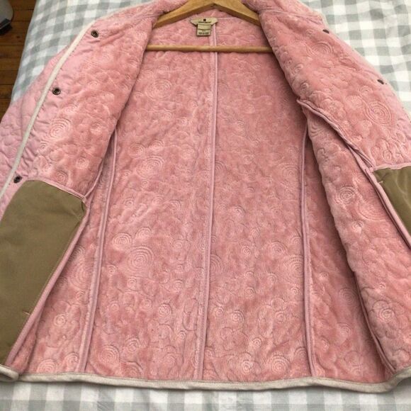 Woolrich Quilted Cardigan Pink Fall Jacket Small Outdoor Trekking - Picture 8 of 16